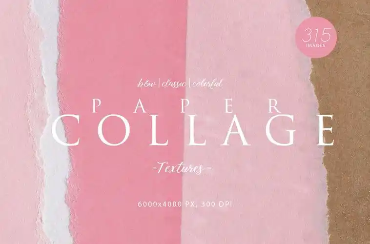 315款复古褶皱撕裂毛边拼贴胶合纸片纹理海报背景图片设计素材315