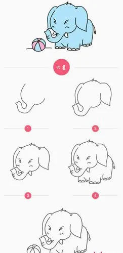 大象简笔画,小学生网小编为你推荐大象简笔画,动物简笔画教程.