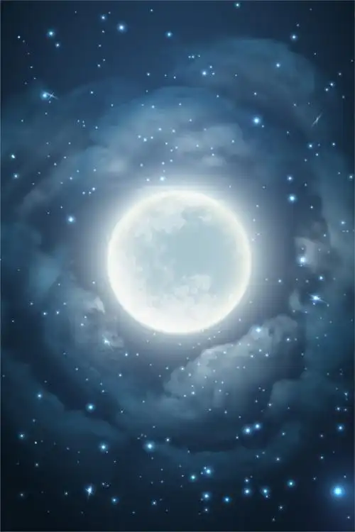 月亮星空蓝色唯美浪漫天空背景