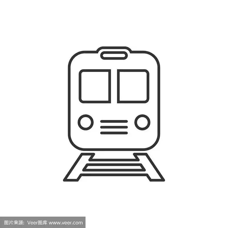 火车地铁矢量插图在白色孤立的背景.铁路货运经营理念.