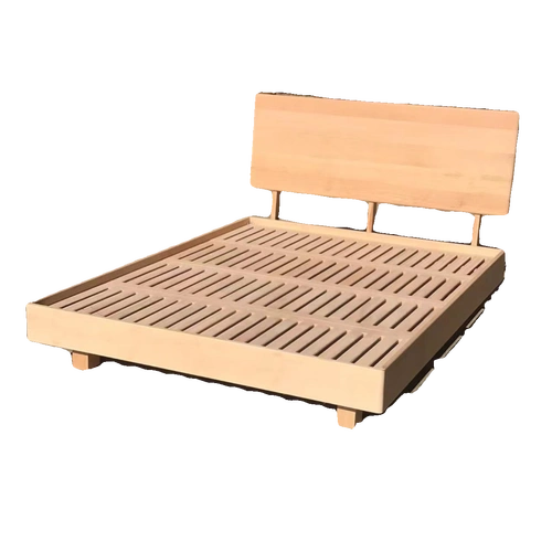 实木床悬浮床榉木床架齐边排骨架榻榻米床小户型原木床可尺寸定制