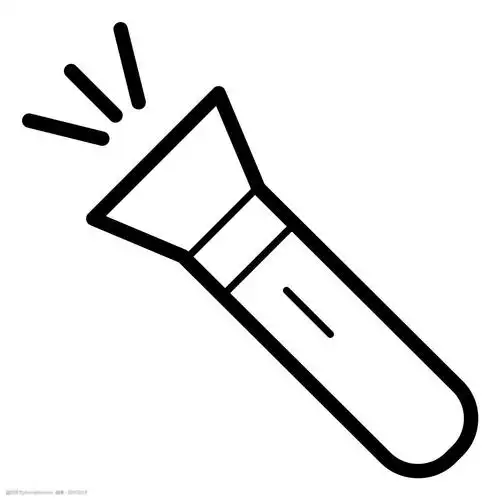 黑色创意手电筒元素