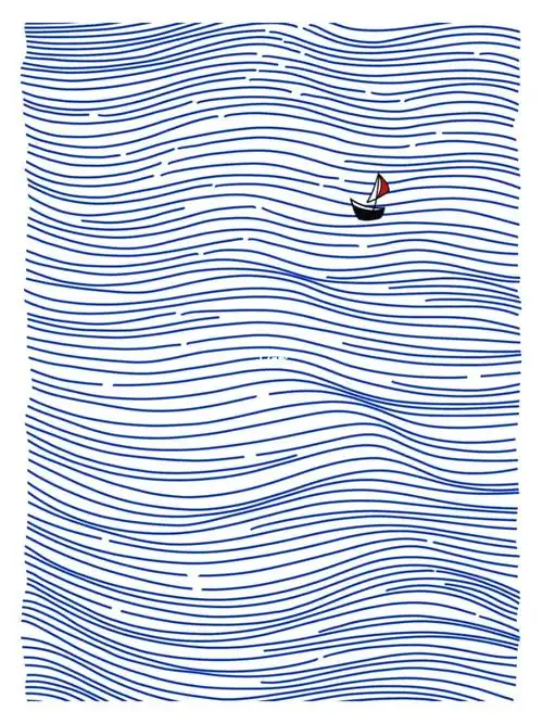 procreate笔控临摹 线条 海浪