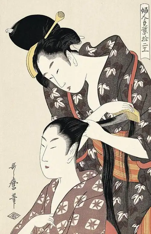 铃木春信日本浮世绘女人图春信美人之少女系列