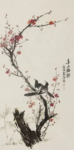 马亮国画花鸟作品赏析:水墨淋漓,色彩明丽,装饰收藏皆宜