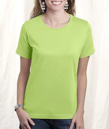 lat 女式 * 纯棉针织圆领短袖 t 恤 青柠色 medium