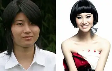 左:学生时代的尚雯婕 右:成名后的尚雯婕