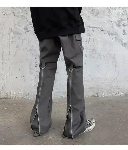 鼠七匹·狼装联名款欧美街头风裤子男裤抖音同款美式oversize后面拉链