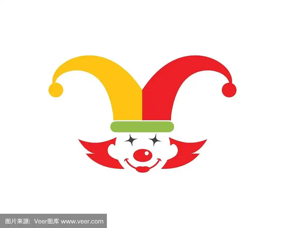 小丑插图矢量图标设计