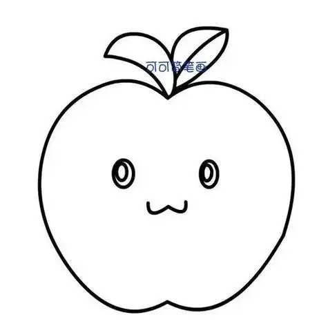苹果简笔画简单画法