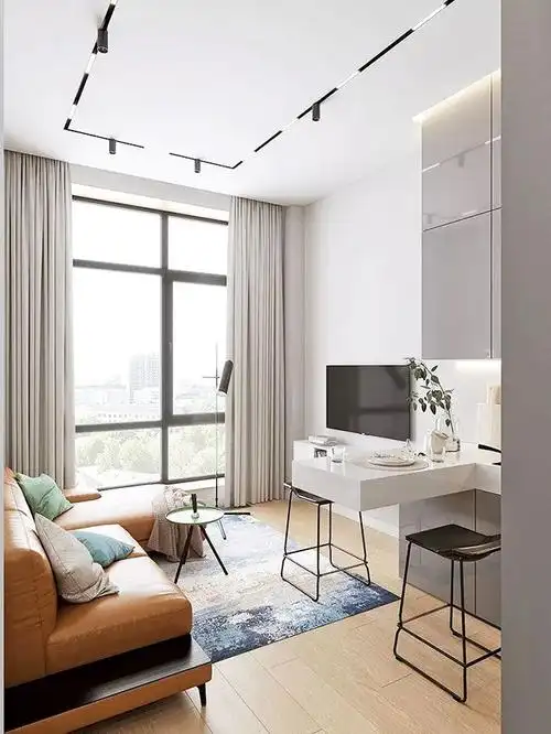 52平一室一厅公寓,小户型还挤出个衣帽间,这设计绝了!