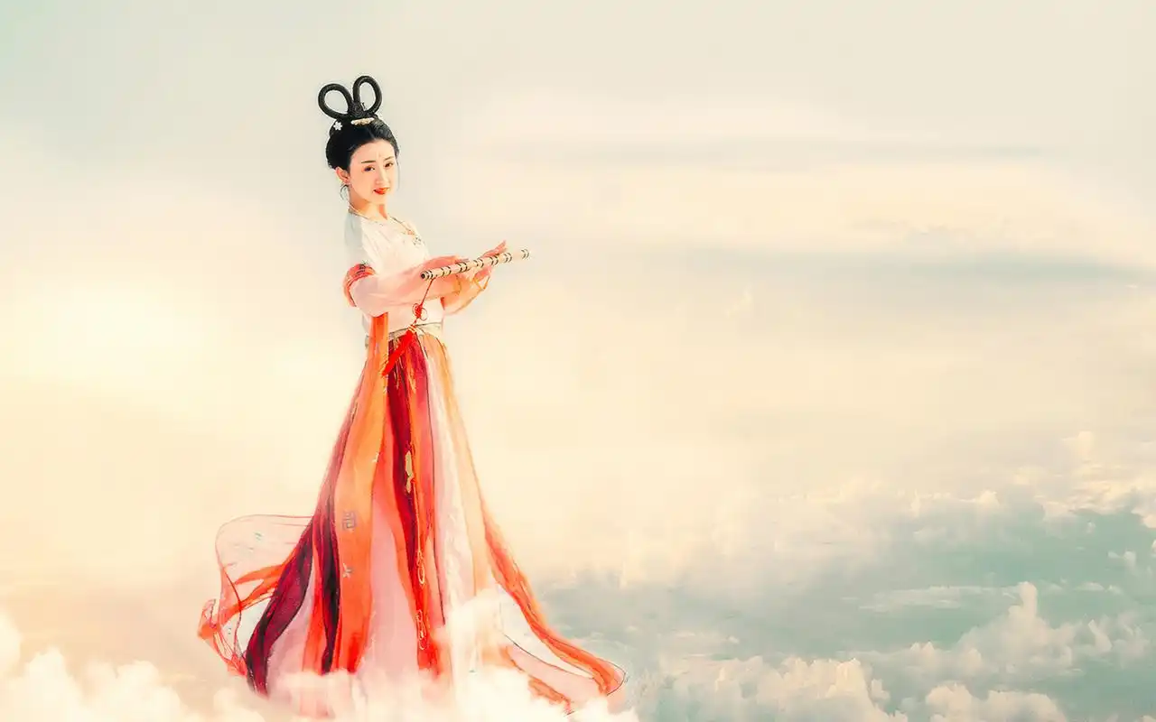 唯美仙气汉服美女高清桌面壁纸