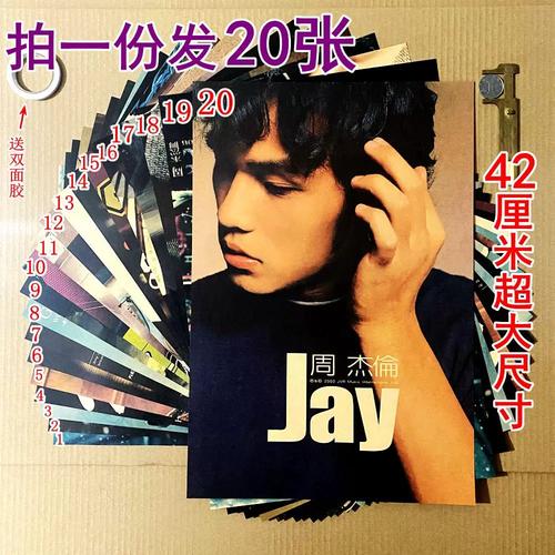 周杰伦专辑封面海报墙画报照片jay写真复古怀旧牛皮纸背景墙贴画