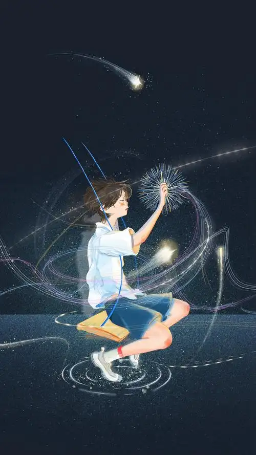 清新唯美男生插画手机壁纸,安静唯美的画面,简简单单的颜色,清新淡雅