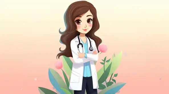 女医生插画jpg像素:2912 x 1632格式: jpg中国医师节情侣医生卡通商务