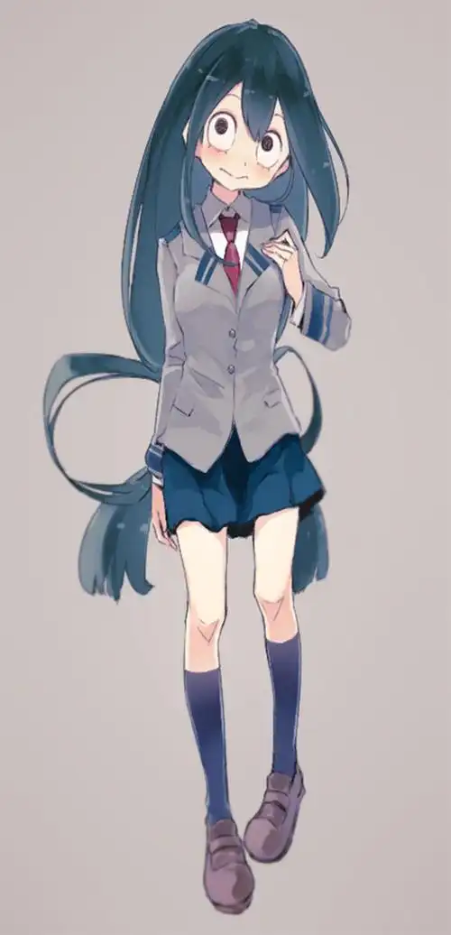 我的英雄学院蛙吹梅雨制服可爱高清手机壁纸