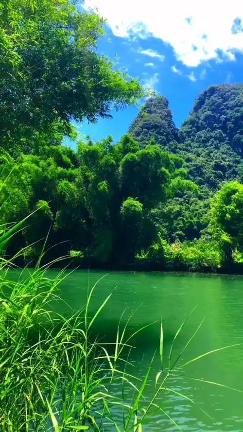 享受大自然的蓝天白云,青山绿水山青水秀好地方 大自然最美风景