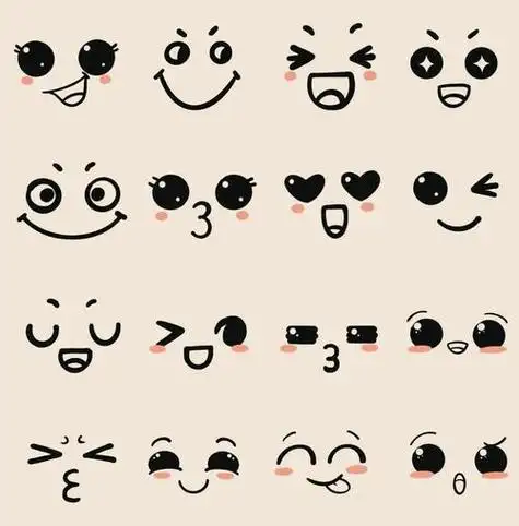 漫画的各种表情简笔画