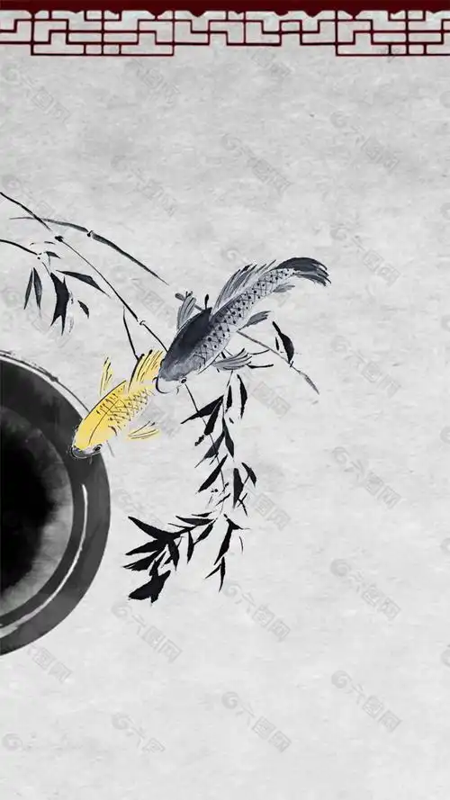 中国风水墨psd背景素材