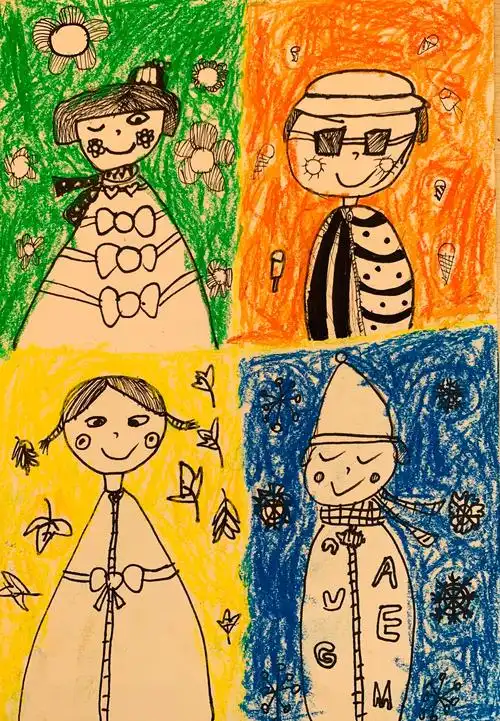 诚睦路小学一年级部-☆艺橙儿童画社团☆我为同学画个像