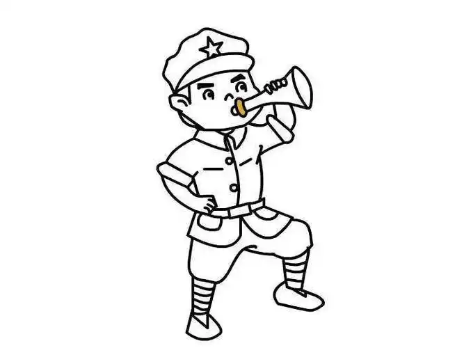 红军怎么画, 红军简笔画 ,中国红军怎么画-养娃家小兵卡通简笔画老