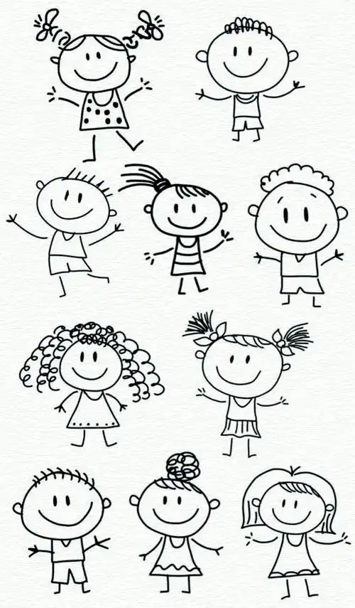 掌握简笔画小人的技巧,创作可爱形象!