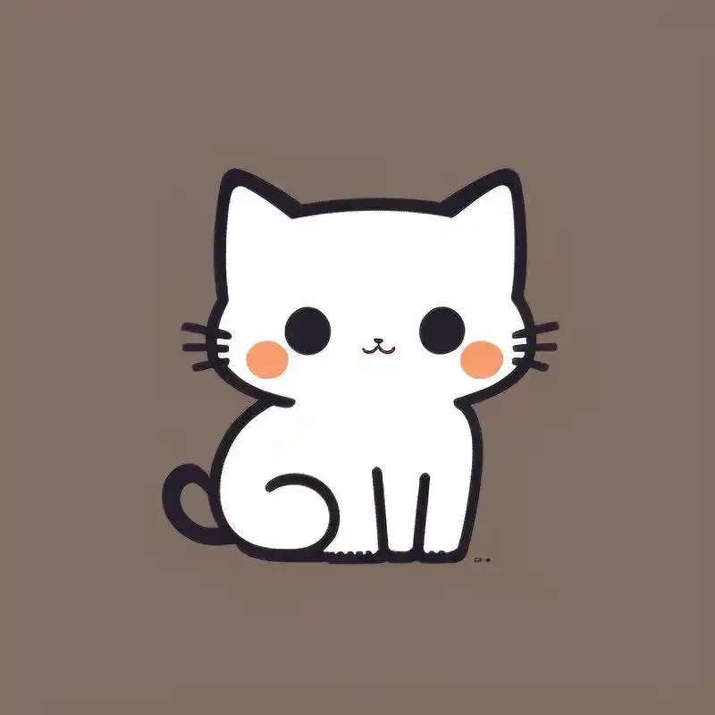 简笔画小猫头像93,个性十足99