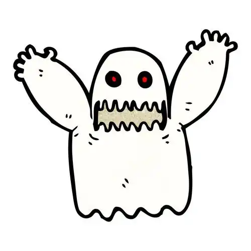鬼,矢量,在白色背景上的卡通鬼