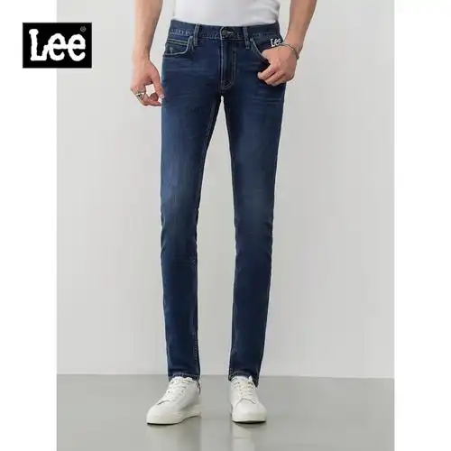 lee商场同款20秋冬新品709版型修身小脚蓝色男牛仔裤l117095fwabt