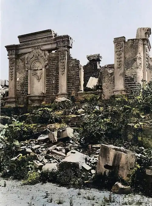 实拍1922年的圆明园彩色老照片,太可惜了