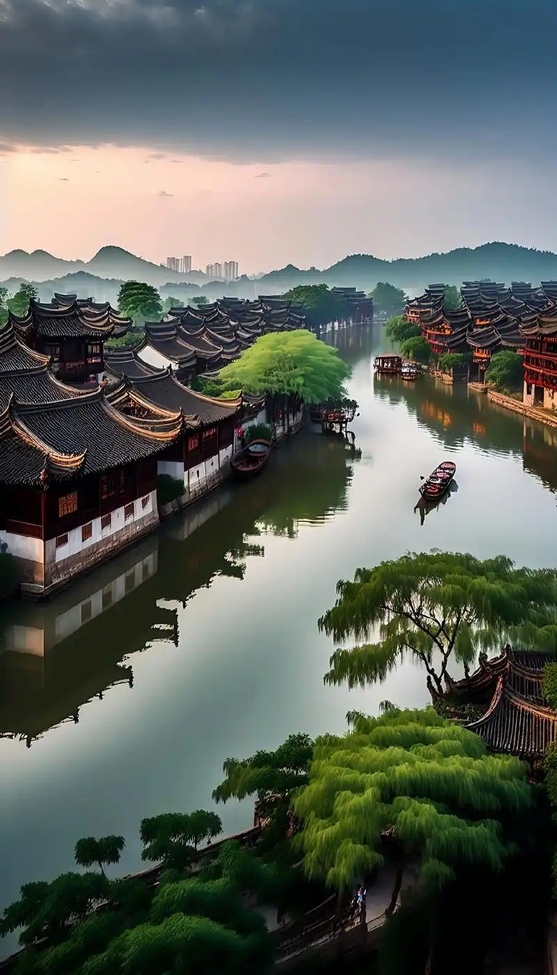 西湖美景,江南水乡."在这个美丽的西湖,湖水清澈如镜,阳光洒 - 抖音