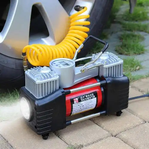 车载充气泵汽车车用双缸高压大功率12v便携式打气车载充气泵