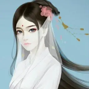 轻纱蒙脸的古风动漫女生头像图片