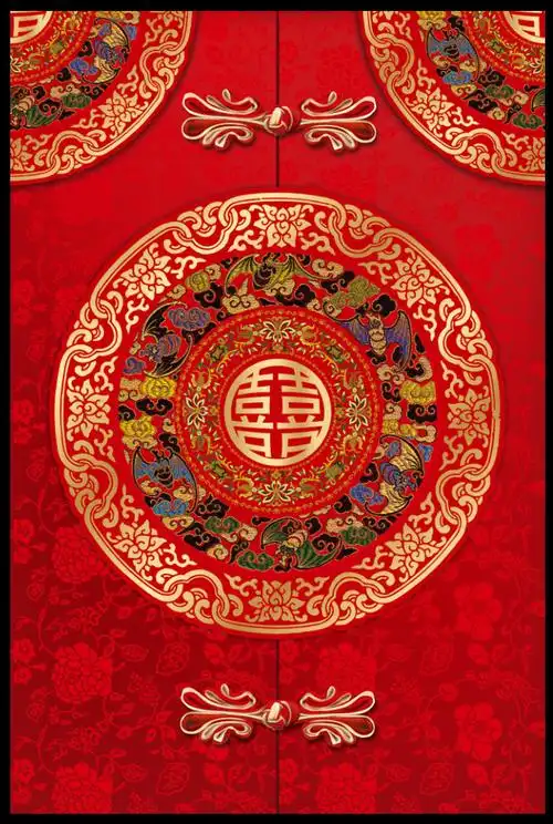 中式婚礼签到背景图片