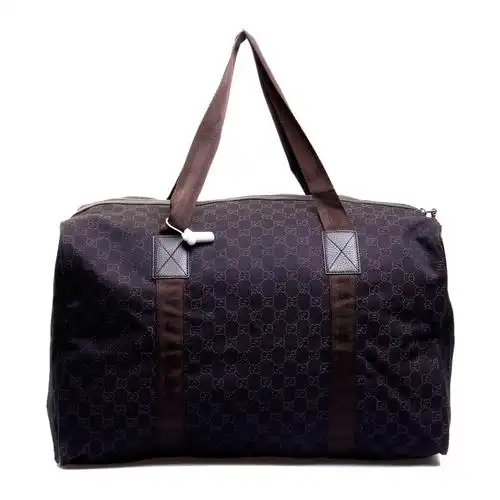 gucci(古驰)褐色帆布可折叠旅行包