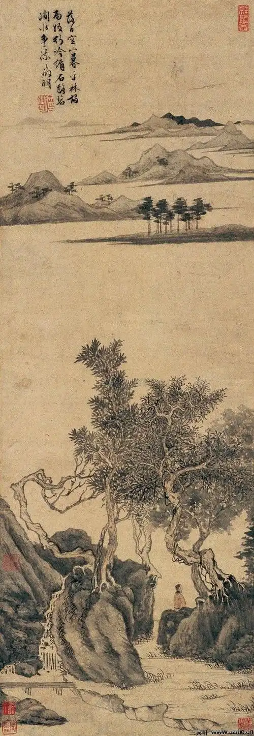 文徵明国画立轴作品欣赏0010作品欣赏