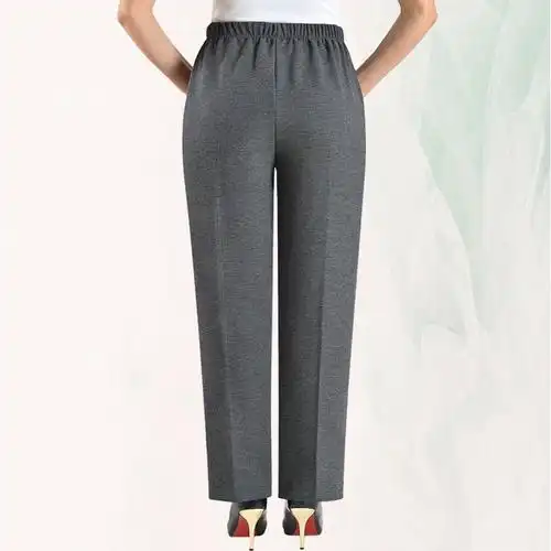 200斤中老年女裤胖妈妈裤加肥加大松紧高腰棉料休闲裤春秋特大码