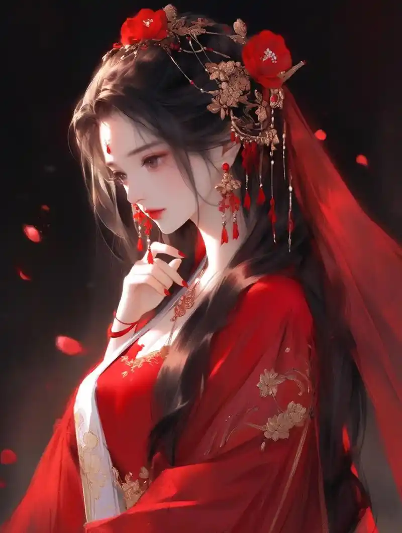 古风红色系列头像|陌上香枕上伤