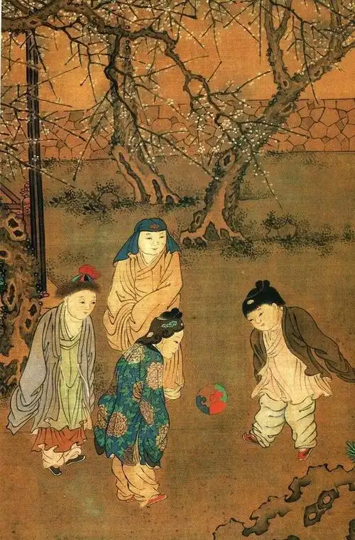 今天世界儿童日,一起看看宋画婴戏图里的可.