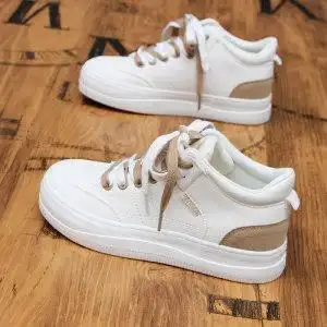 人本中帮小白鞋女2022秋季新款白色休闲运动鞋百搭女生厚底板鞋子