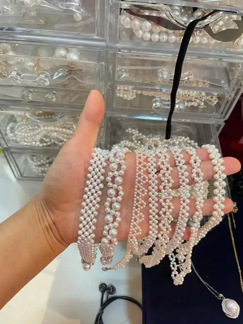 珍珠编织手链项链