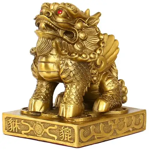 现货供应铜貔貅动物铜貔貅雕塑招财辟邪镇宅铸铜貔貅摆件