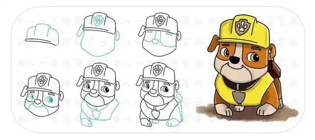 汪汪队立大功的小狗简笔画