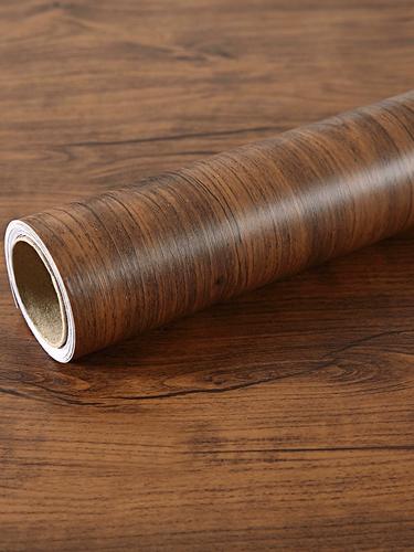 波音软片加厚防水自粘木纹纸墙纸旧柜子家具翻新橱柜贴纸棕色木纹