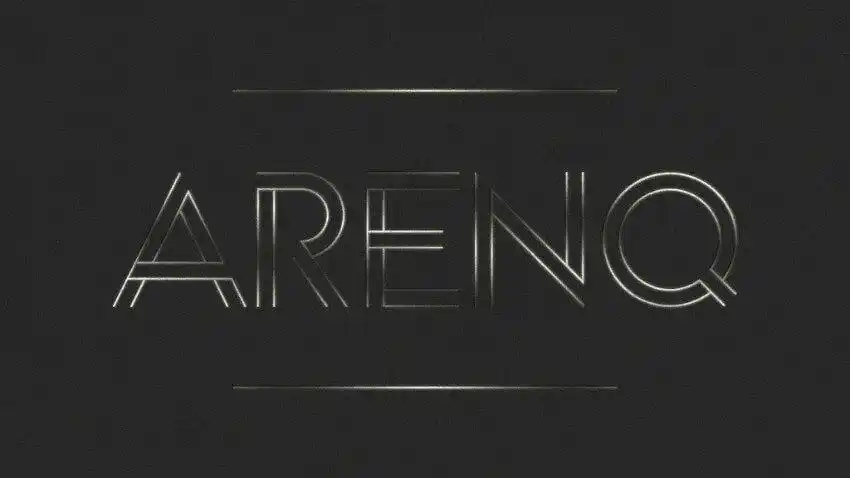 arenq描边线条科技感现代无衬线logo设计英文字体下载