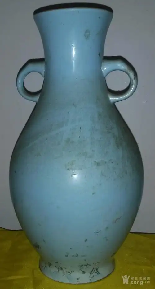 民国仿汝窑双耳瓶