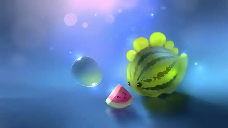 西瓜小怪兽,锁屏图片,高清手机壁纸,另类-回车桌面