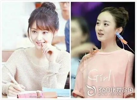 元气少女丸子头 郑爽赵丽颖的卖萌利器