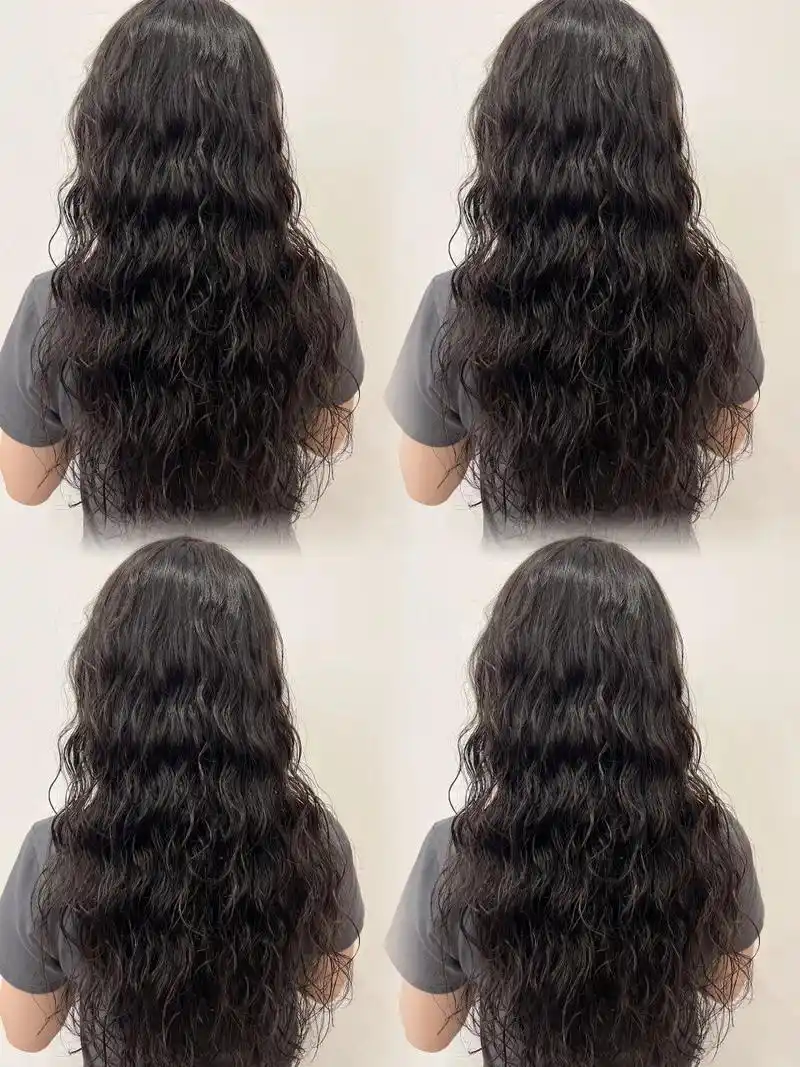今年很火的水波纹卷发 这款水波纹卷发很适合发量少,细软扁塌的头发