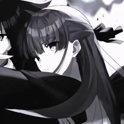 动漫黑白情头一对两张